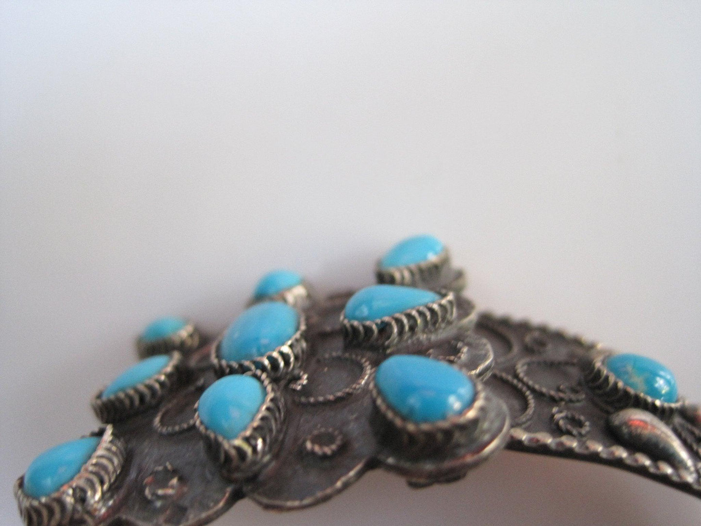 Beautiful Turquoise and Silver Egyptian Bracelet - Anteeka