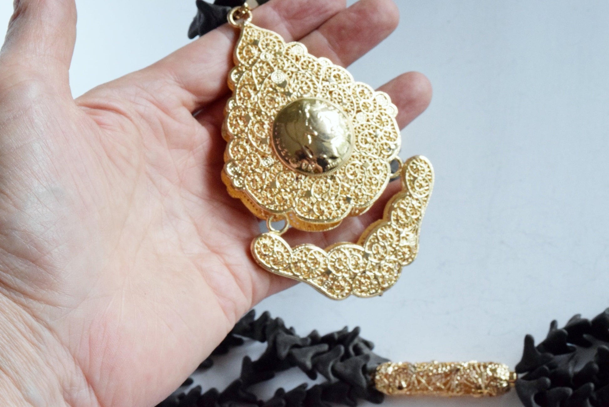 Contemporary Algerian Scented Beads Skhab Necklace - Anteeka