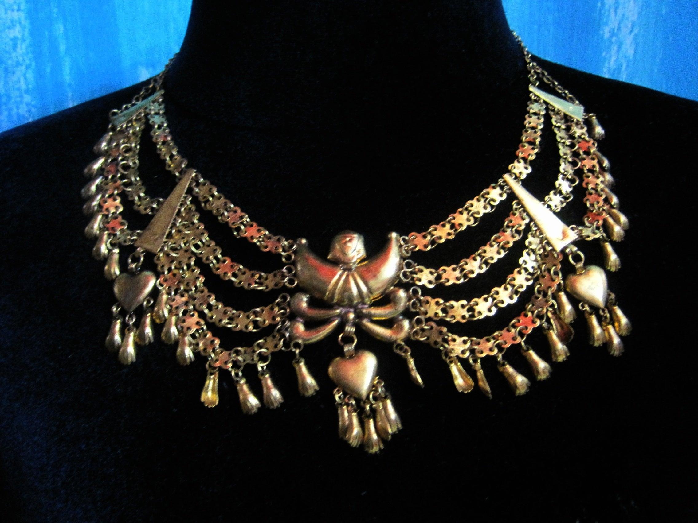 Gold Egyptian Pendant, Gold Plated Pendant, Ankh Pendant, Heavy Neckla –  Adina Stone Jewelry