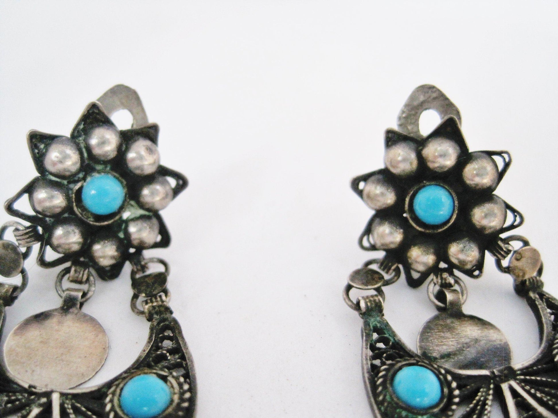 egypt silver earrings