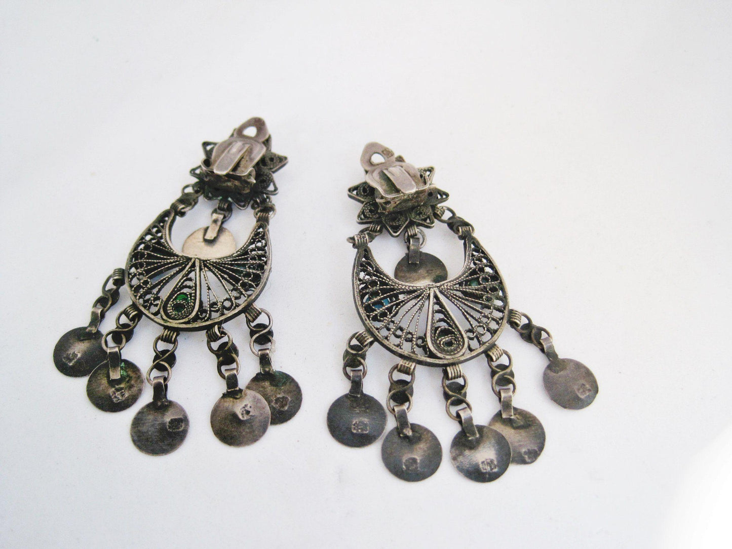silver filigree earrings from Egypt