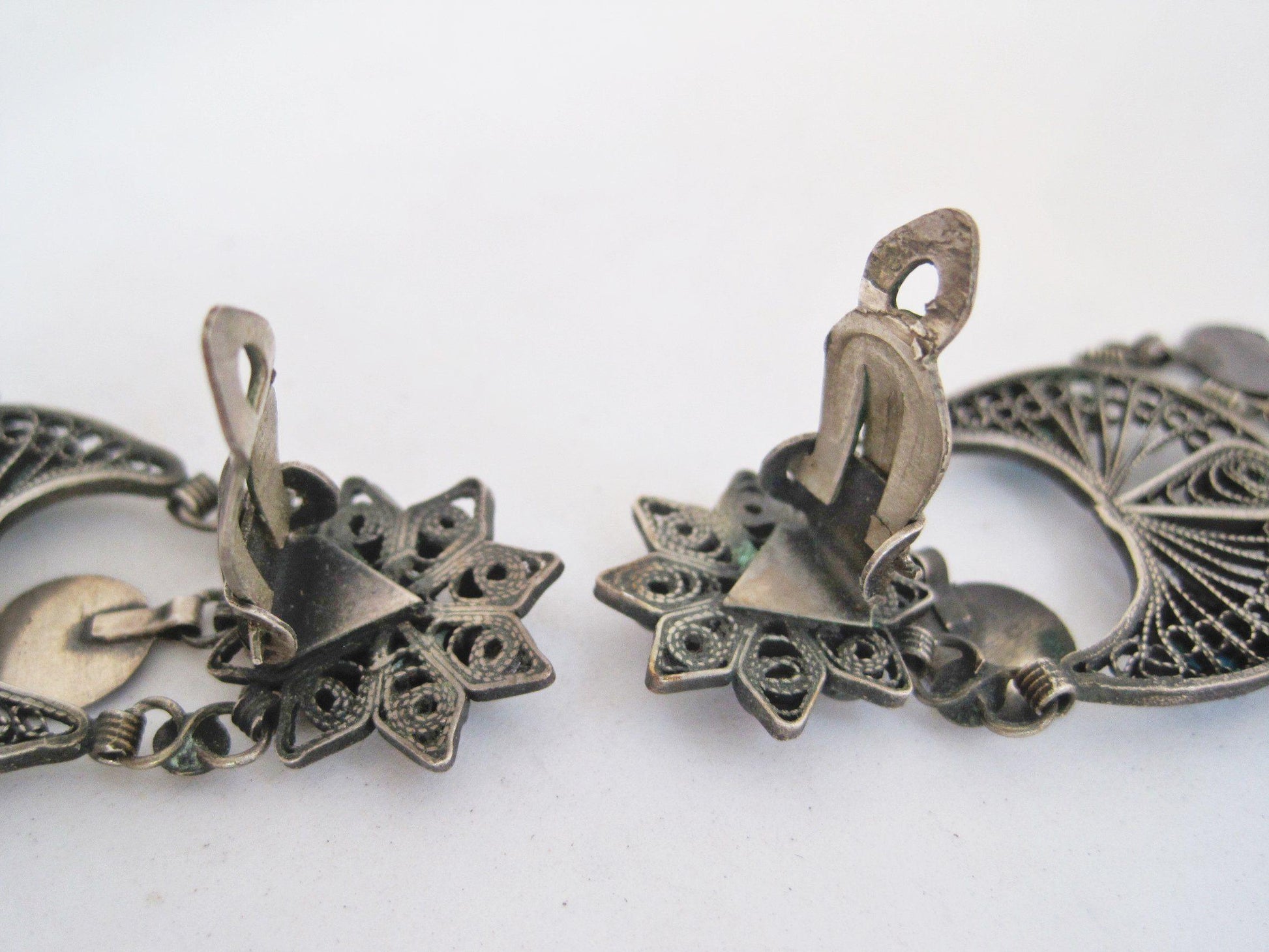 silver clip on earrings