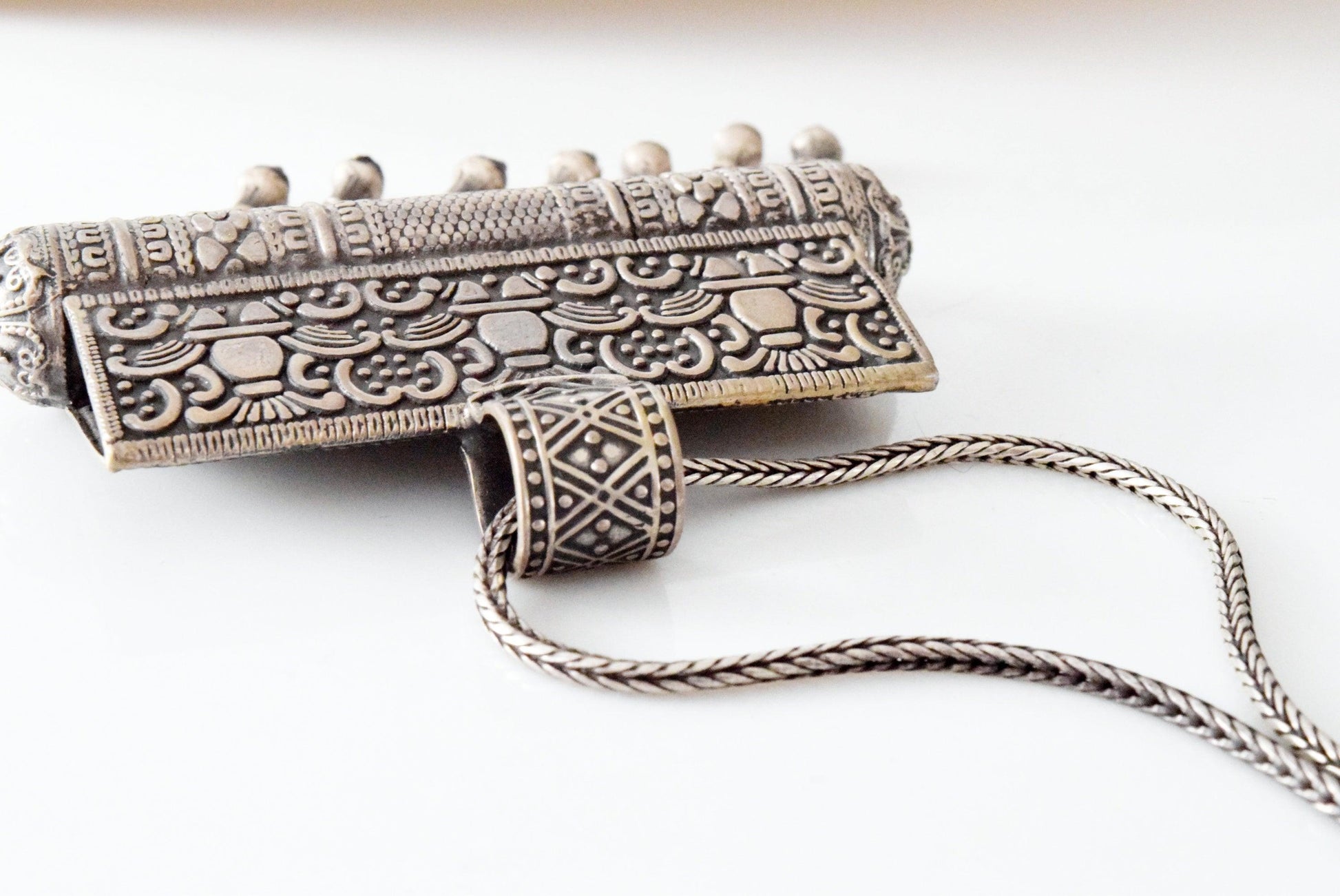 Egyptian Silver Pendant Necklace - Anteeka