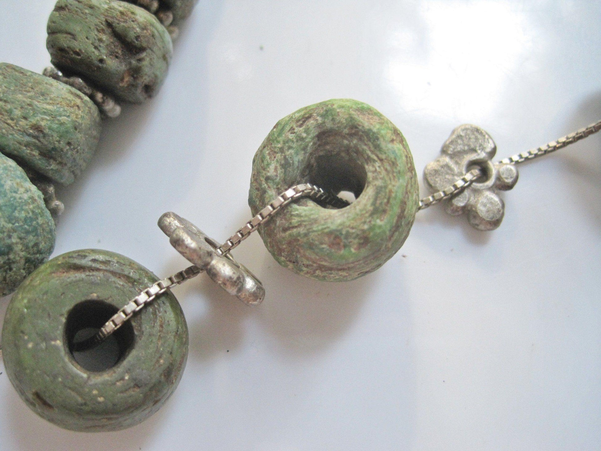 antique trade bead necklace