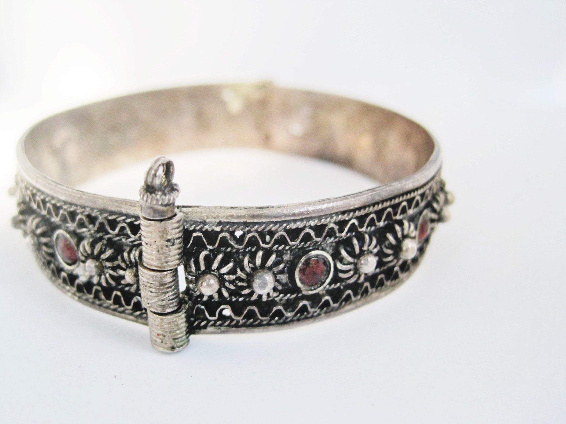 hinged silver bracelet