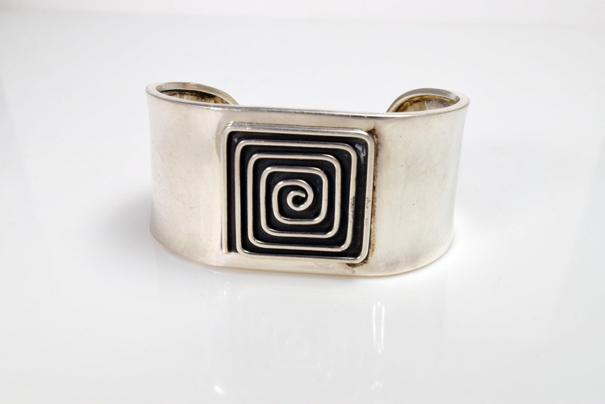 wide silver cuff