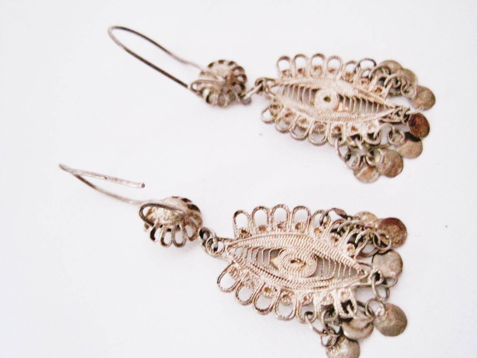 silver filigree earrings