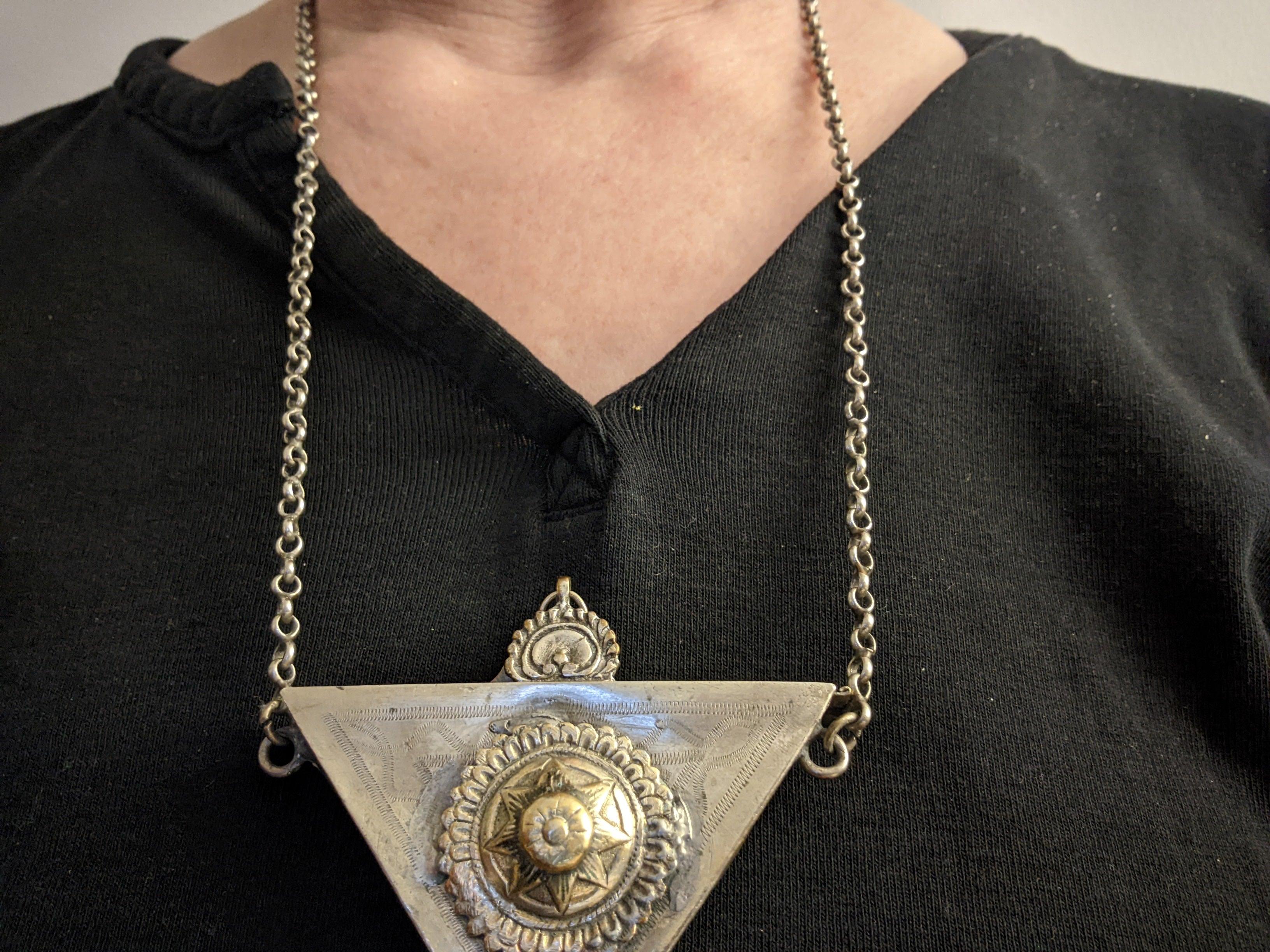 Triangular Amulet Ottoman Era Muskalik Amulet Necklace – Anteeka