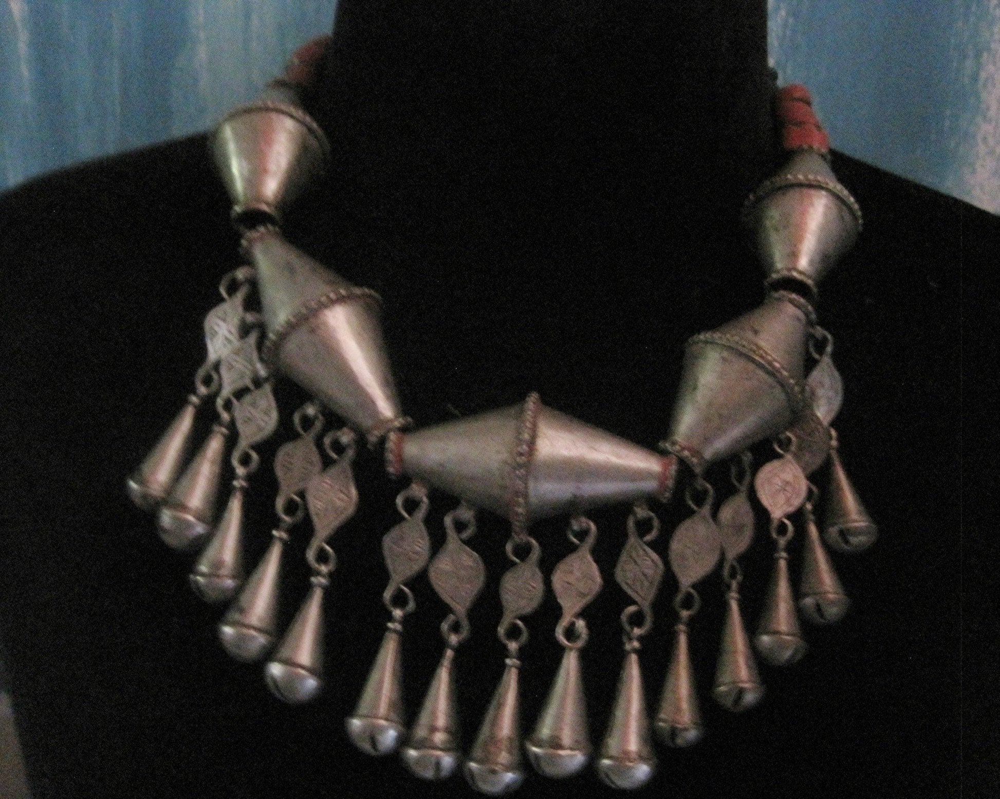 tribal silver necklace
