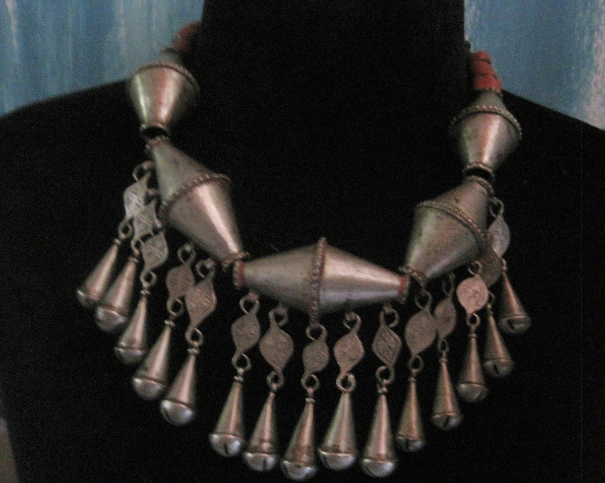 Collier Artisanal En Argent Vintage Du Sud Du Maroc - Bijou Unique Et Décoratif - Occasion Bon état