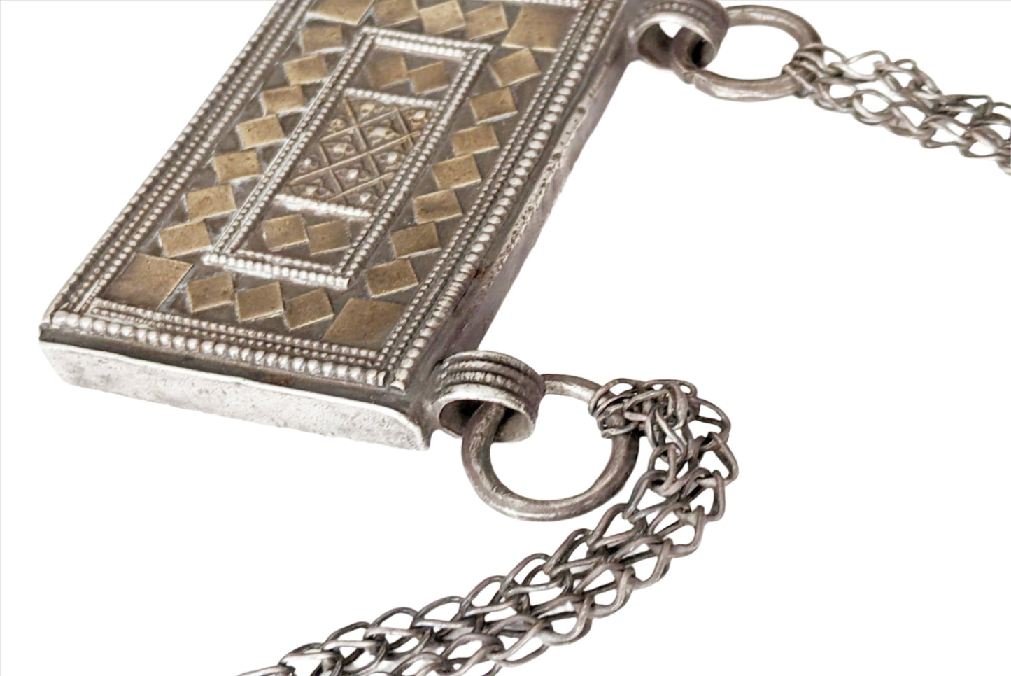 Vintage Silver Omani Hirz Amulet Holder Necklace