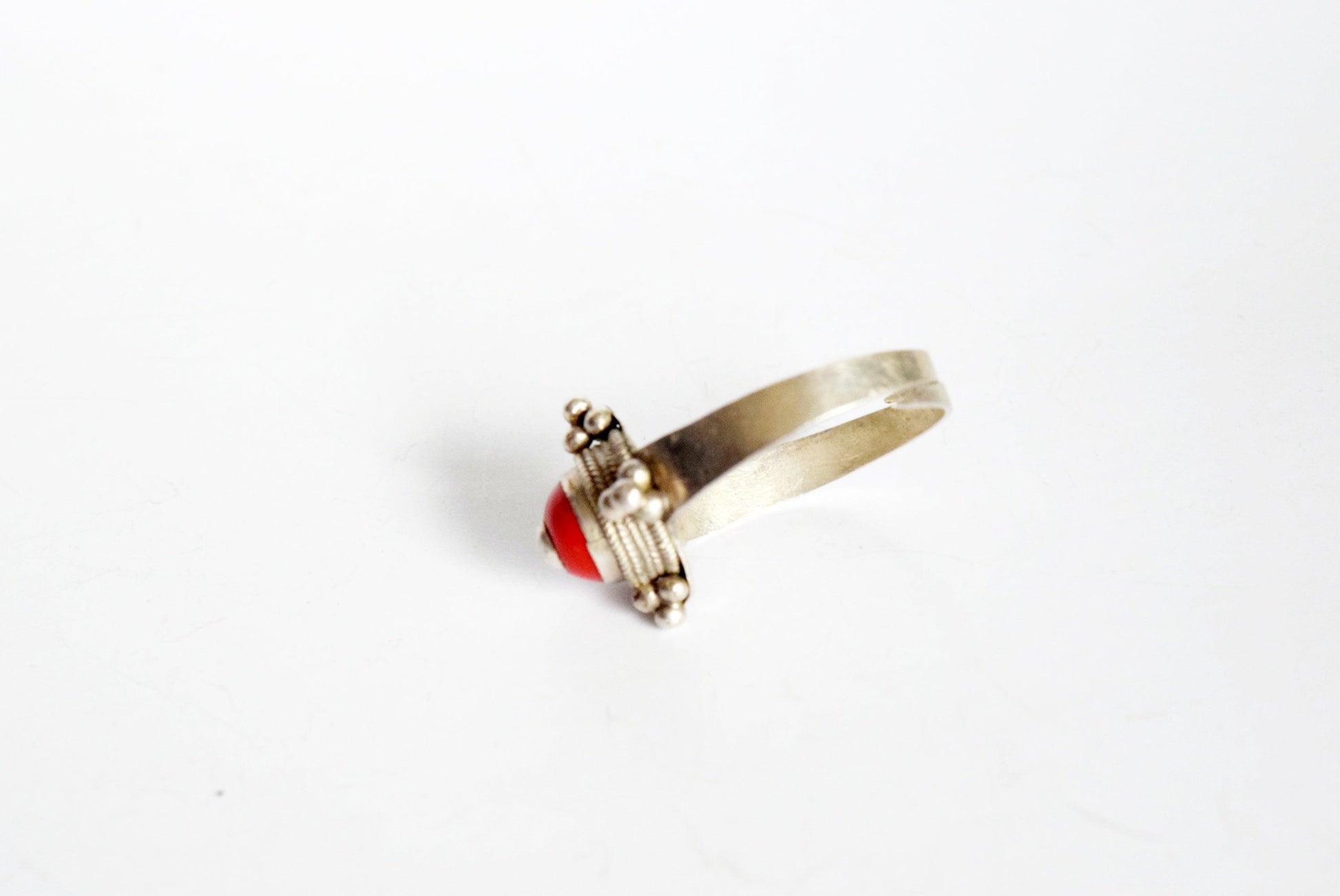 Silver and Glass Saharan Adjustable Ring for Man or Woman - Anteeka