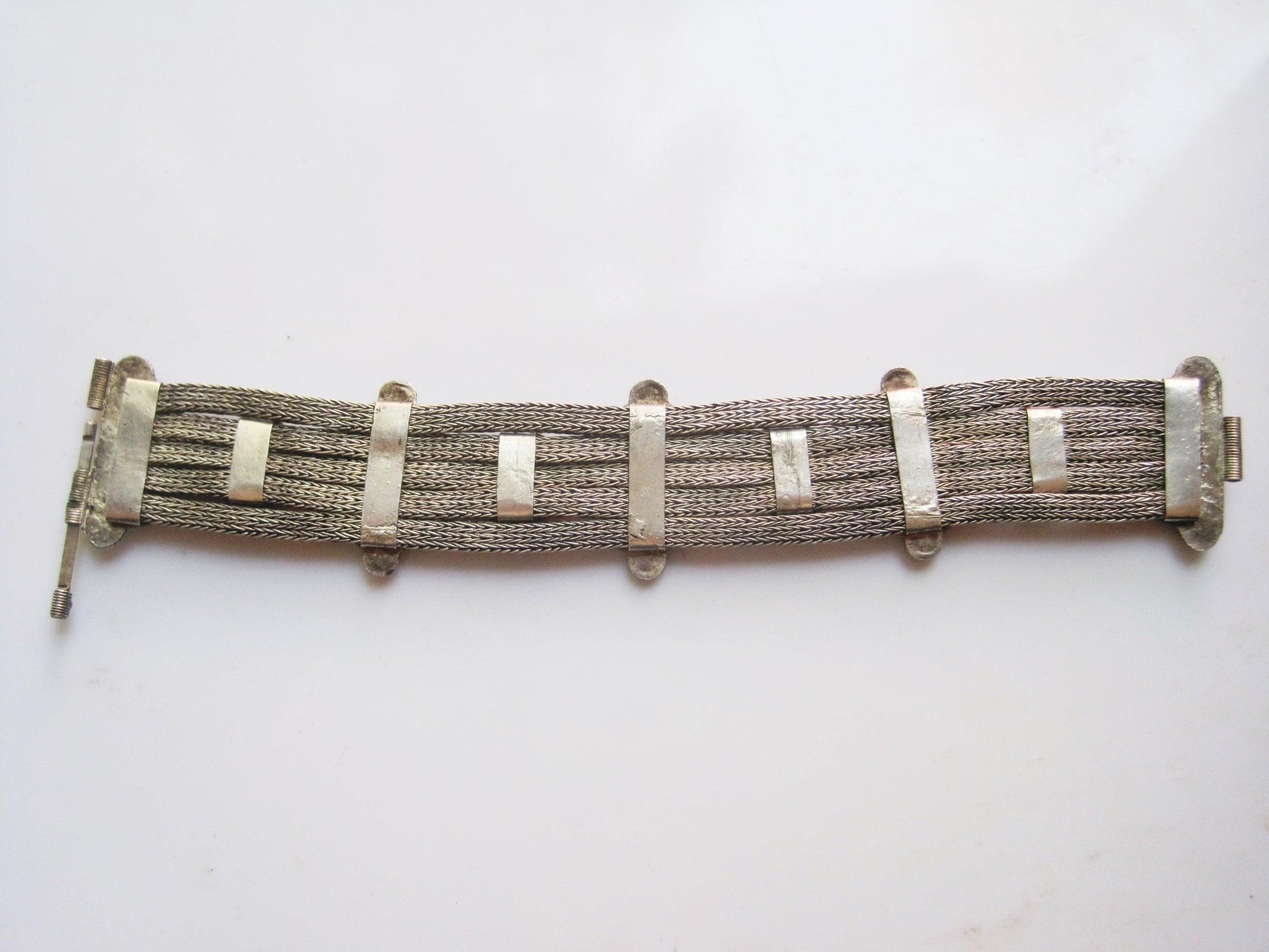 woven silver bracelet