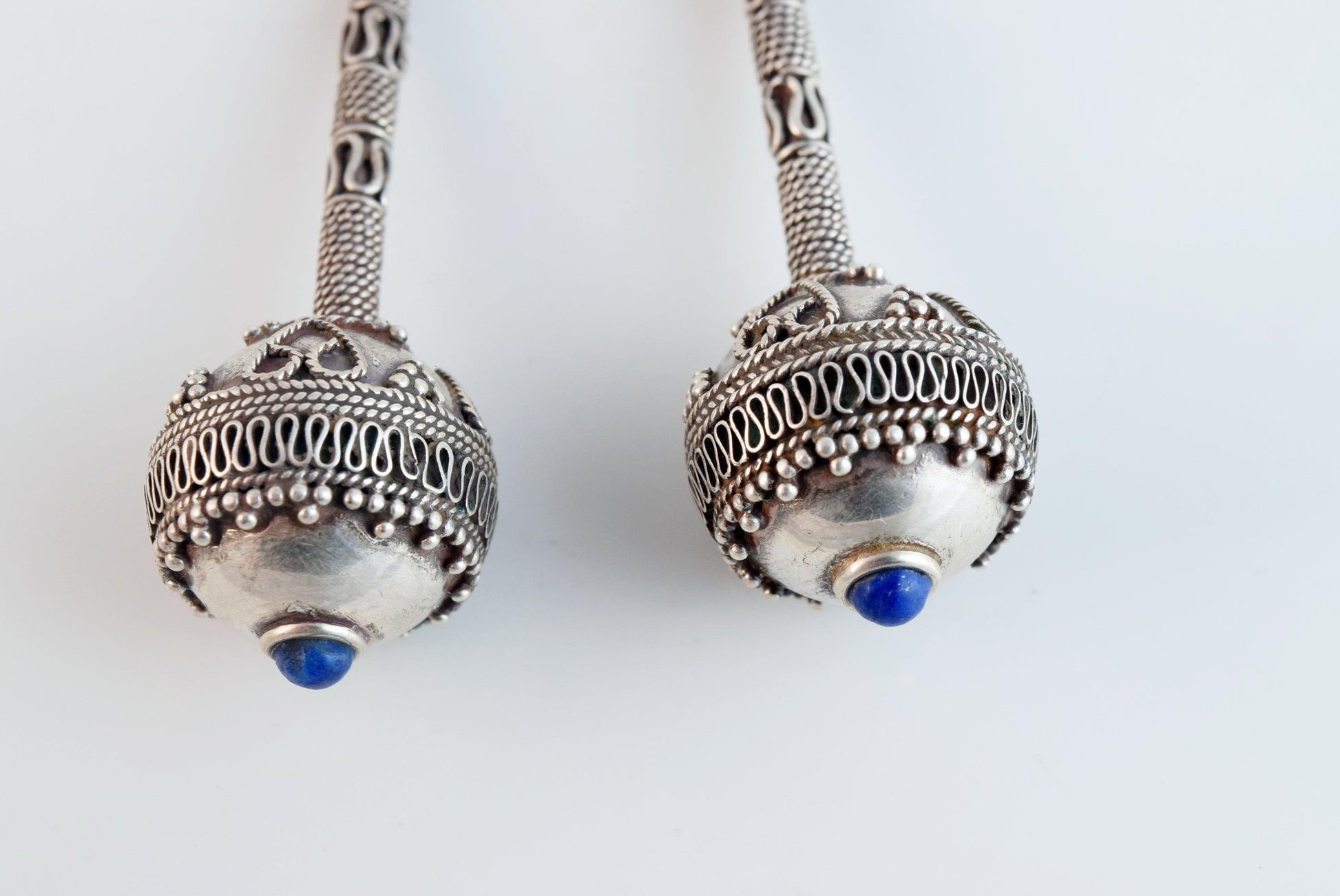 silver and lapis learrings