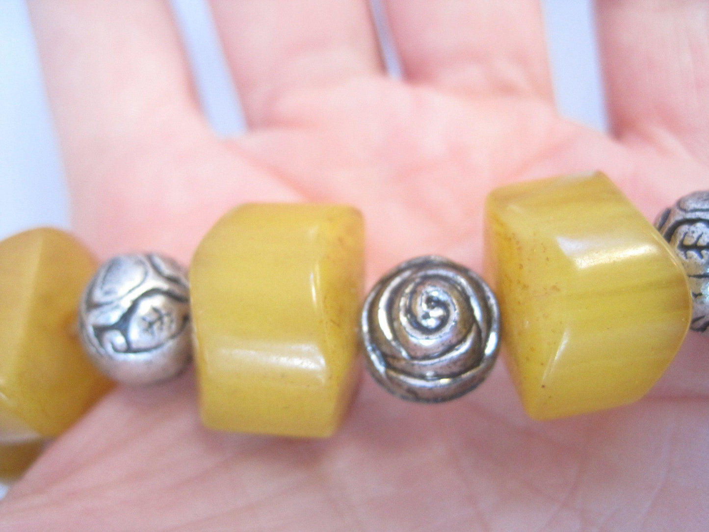 butterscotch resin beads