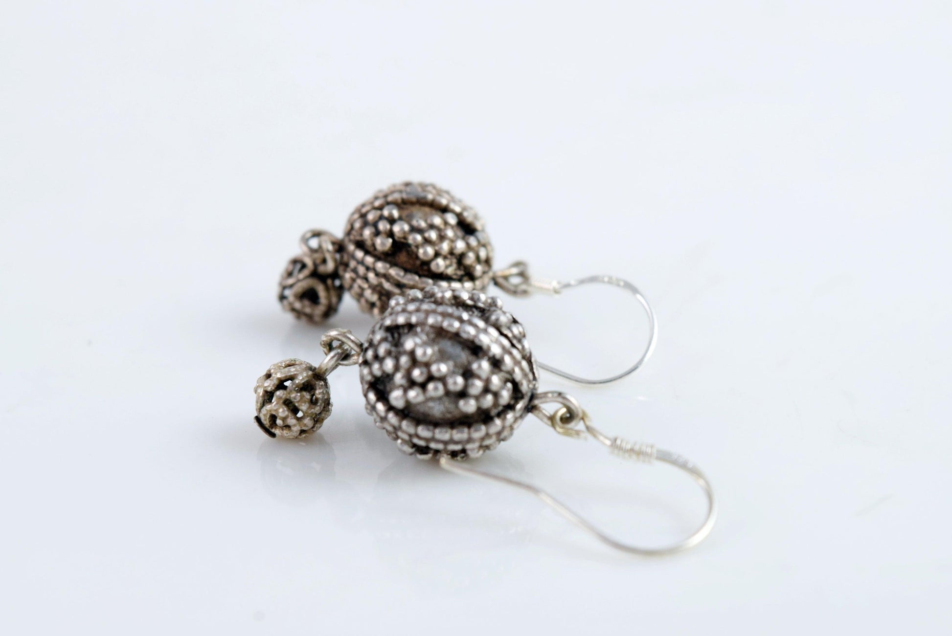 Vintage Balkan Sphere Dangle Earrings - Anteeka