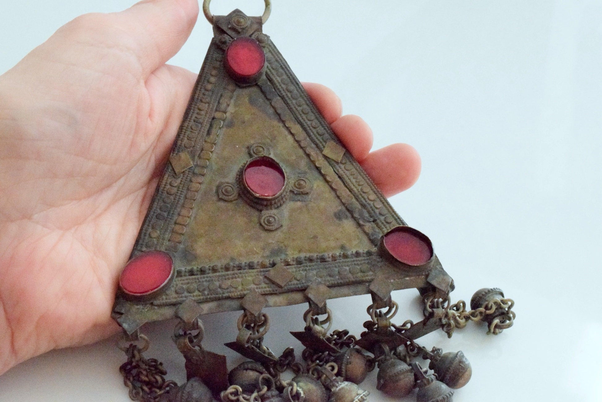 Vintage Bedouin Triangular Amulet Pendant - Anteeka