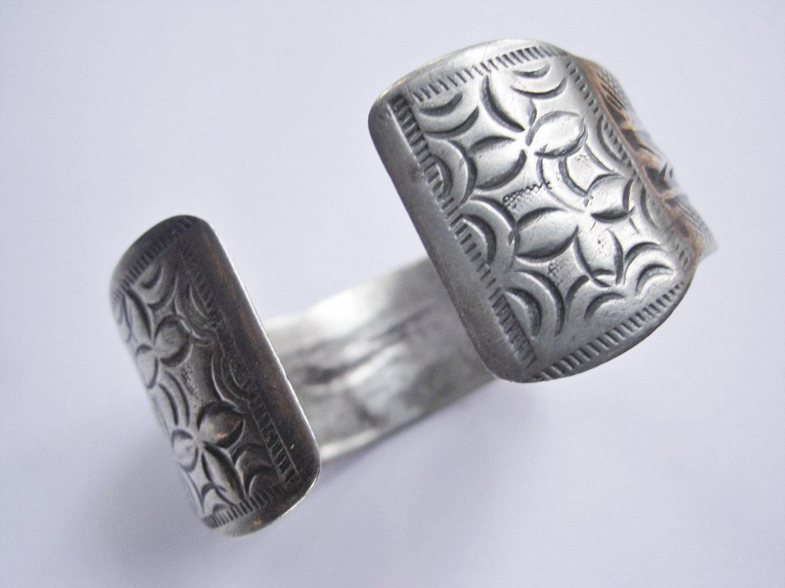 tribal silver cuff 