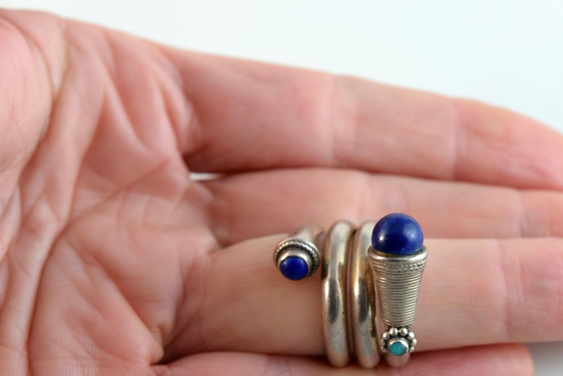 lapis and silver ring