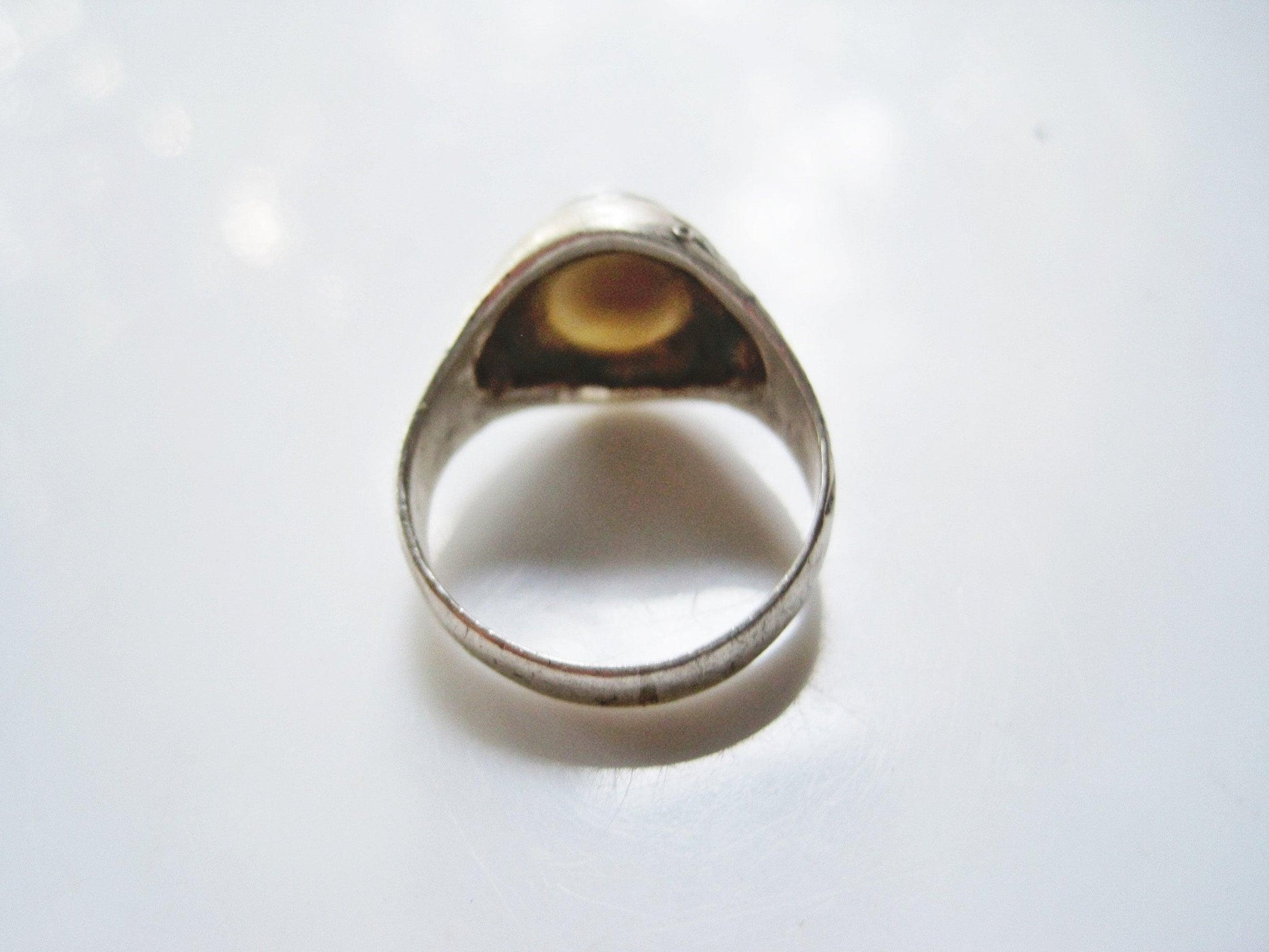 silver agate ring