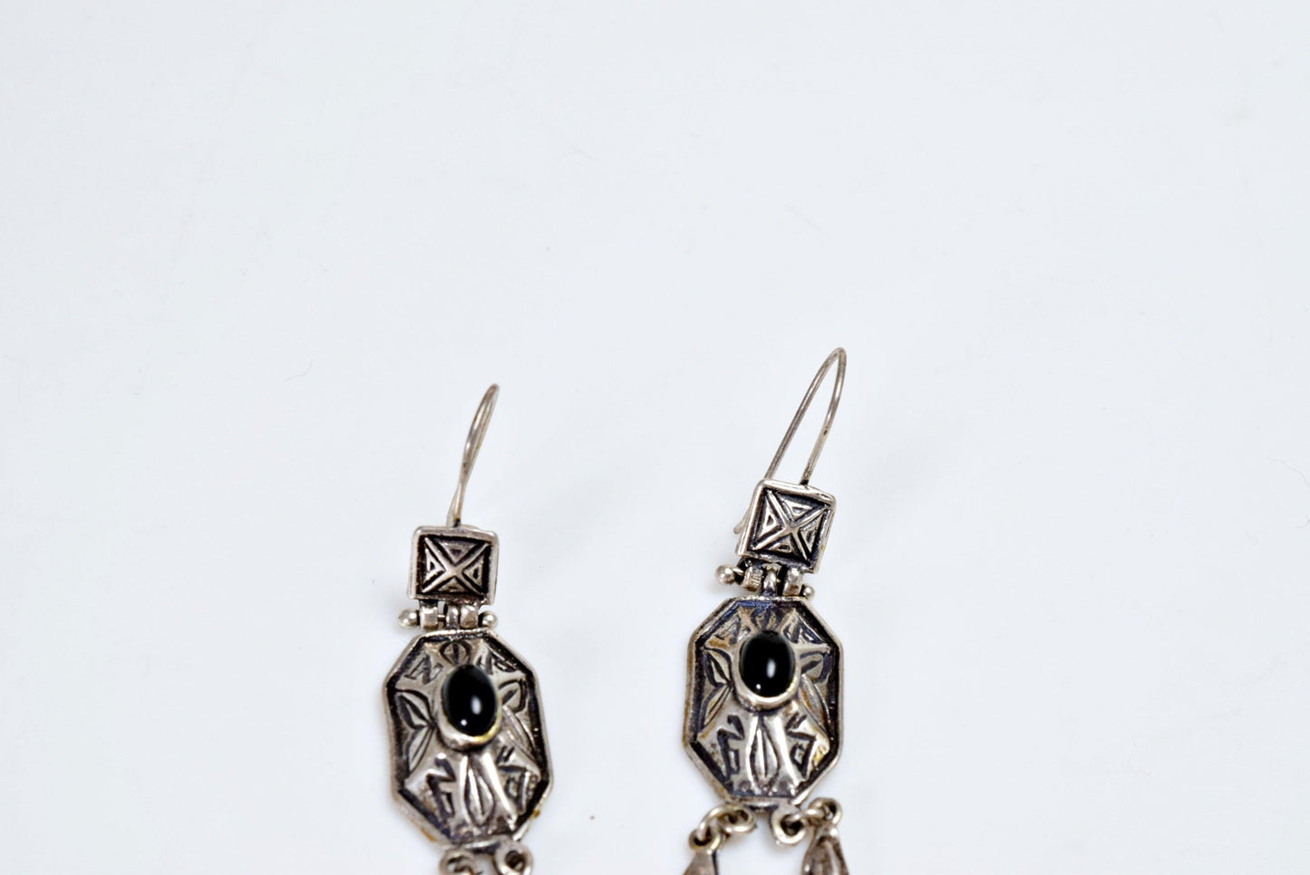 Greek silver earrings