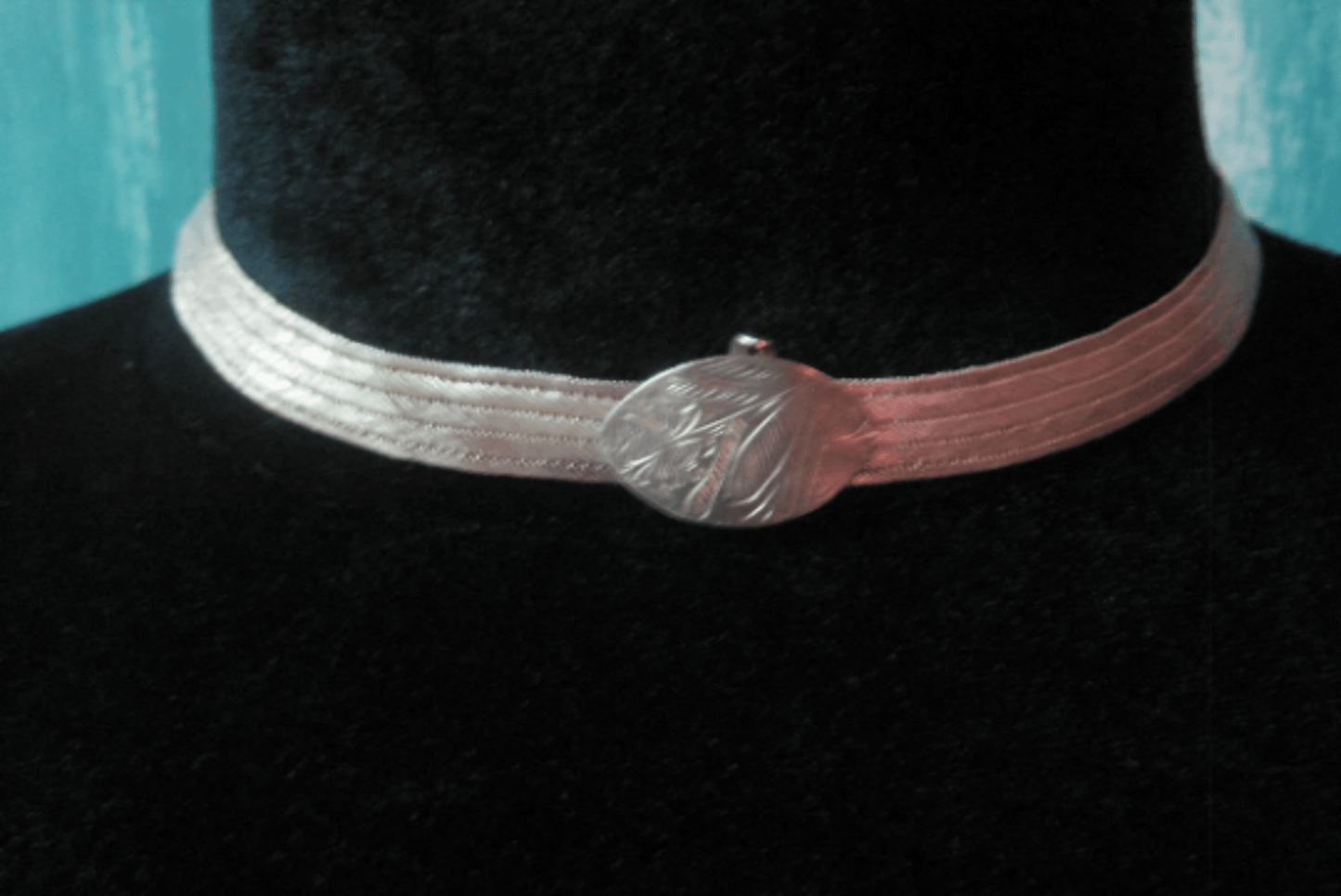 Vintage Hand Woven Silver Choker Necklace from Trabzon - Anteeka