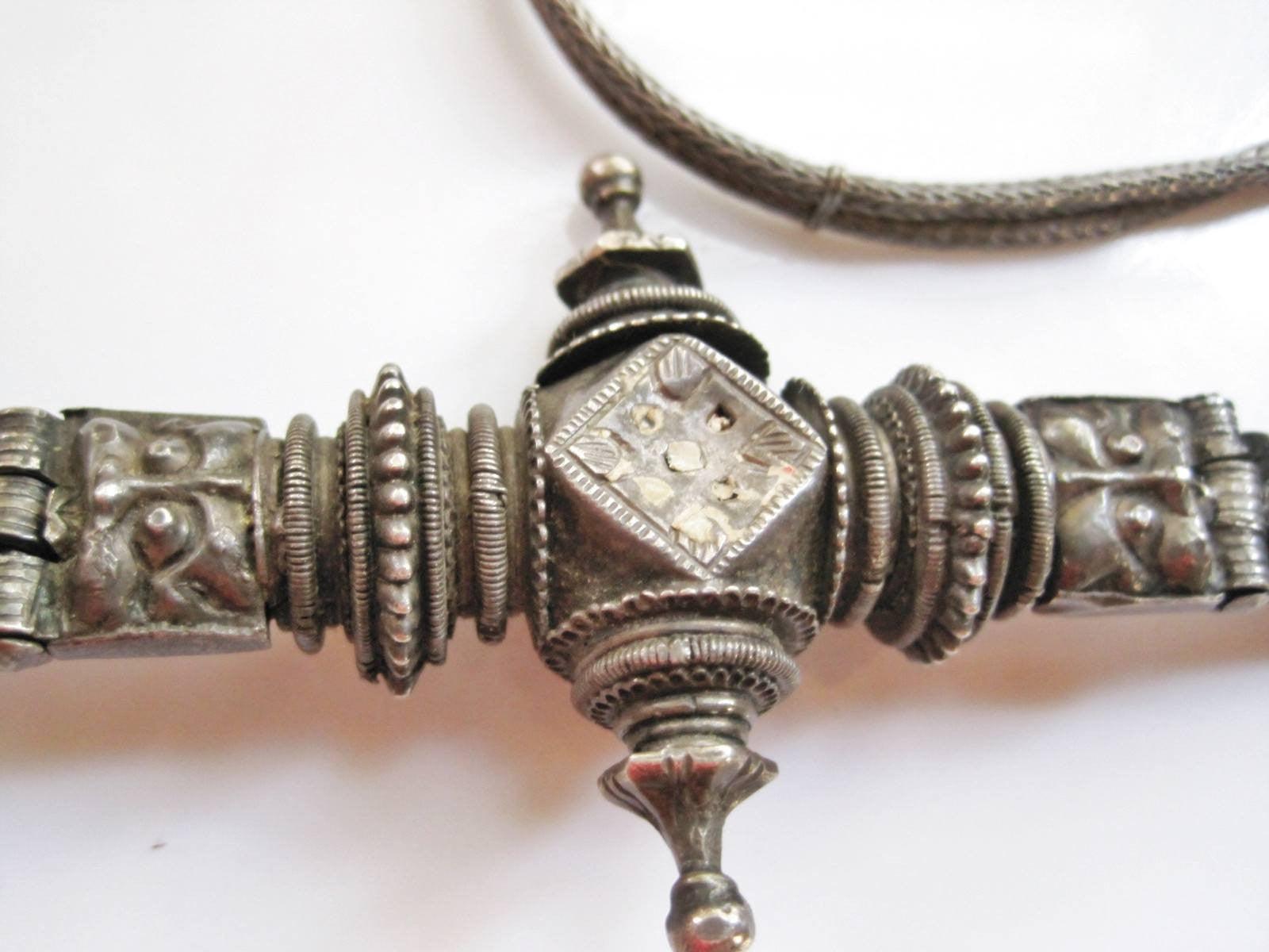 antique indian silver belt