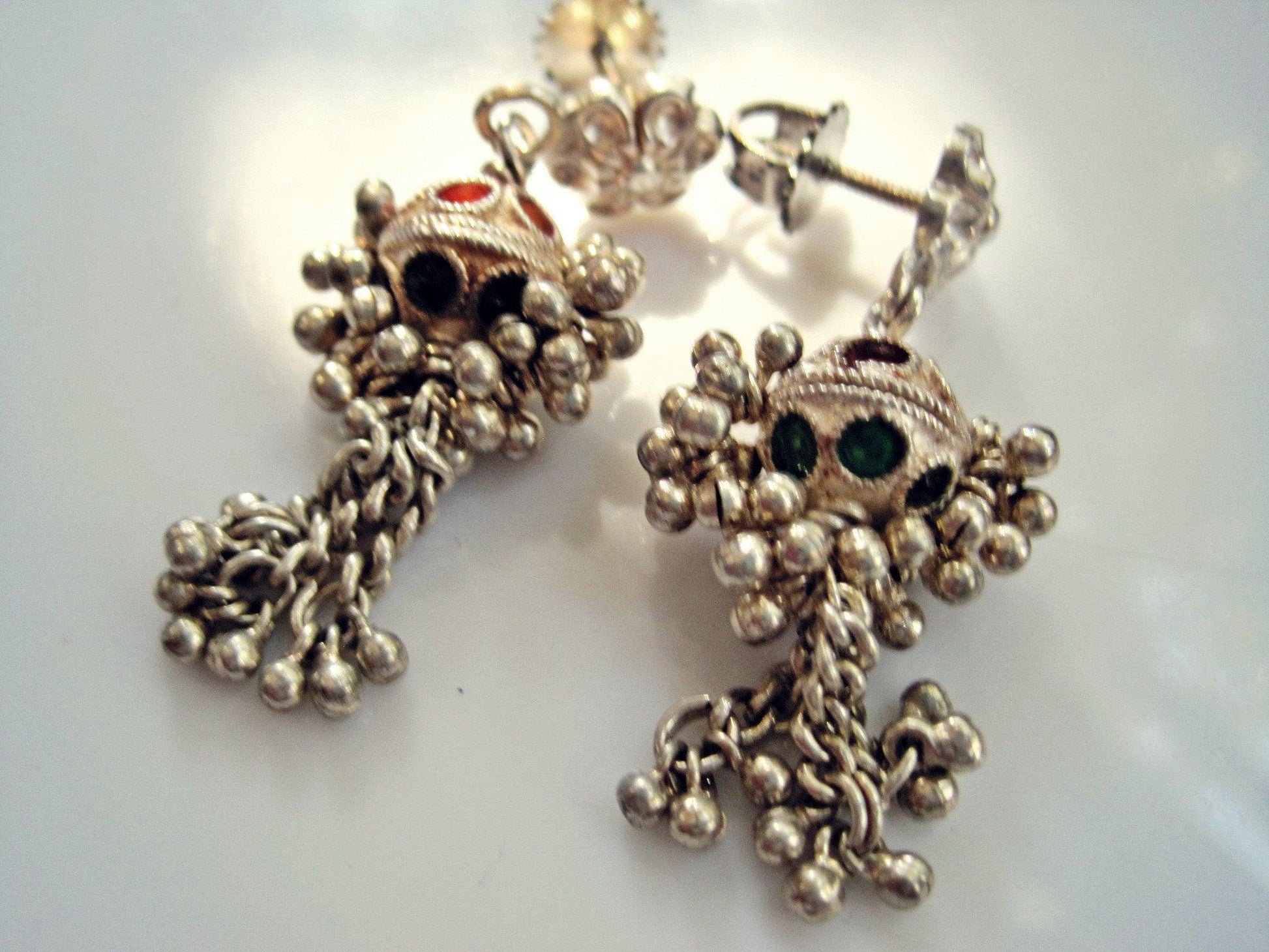 Indian silver earrings