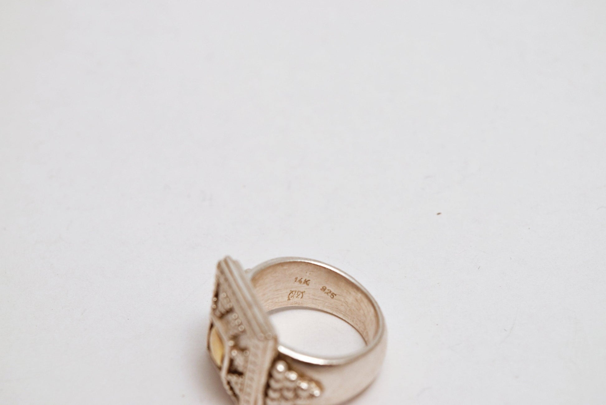 sterling and 14K ring