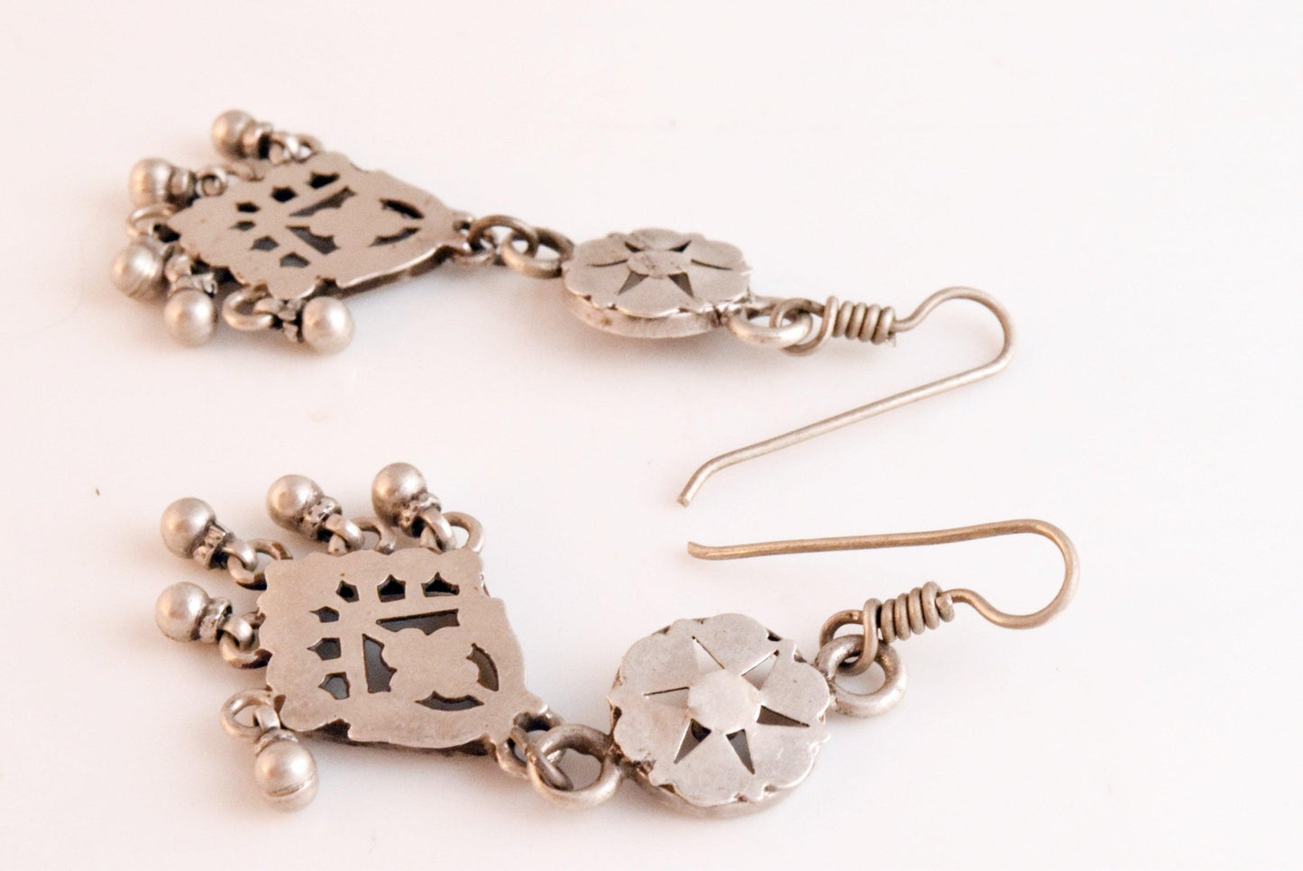 ethnic silver earrings