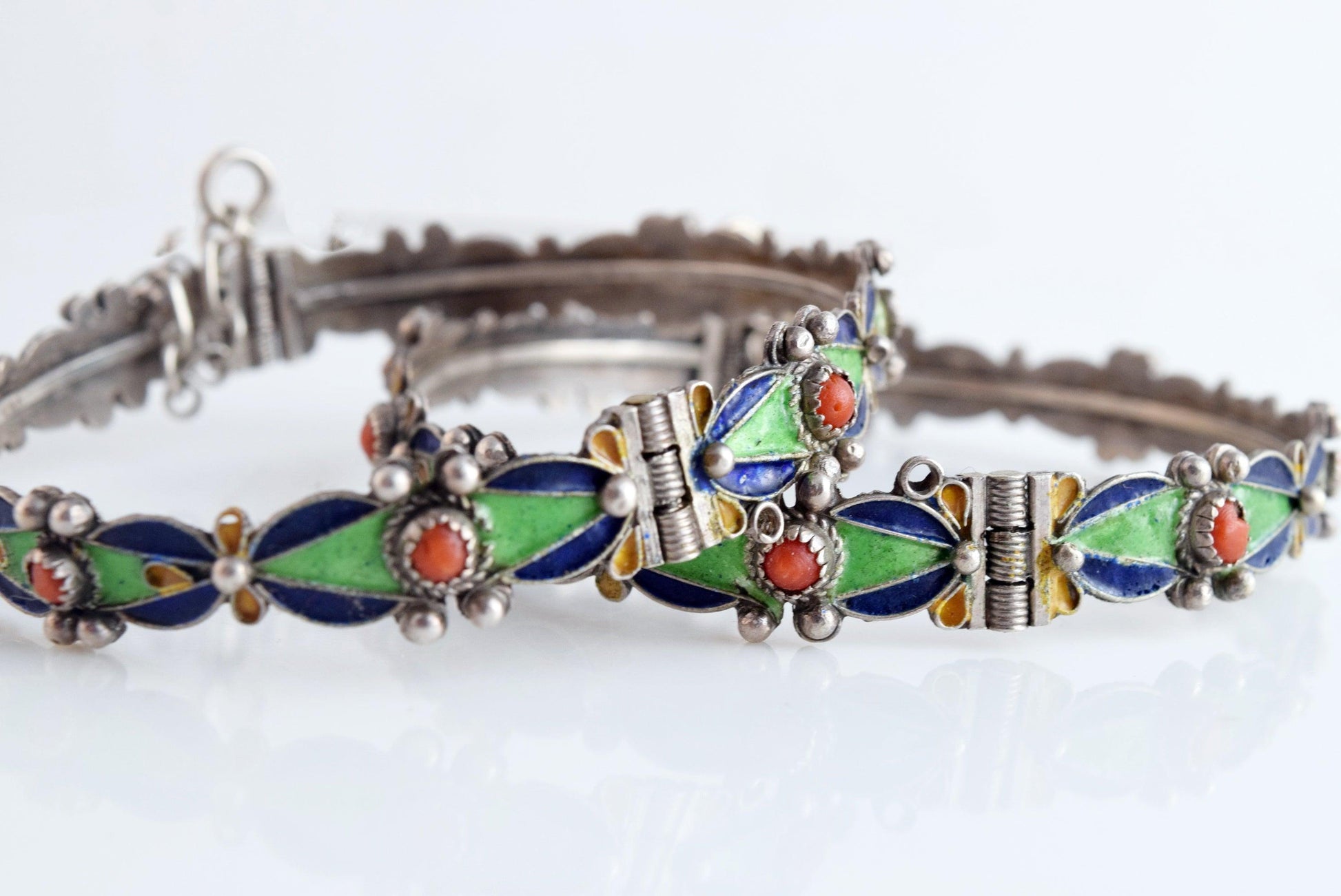 Berber enamel bracelets