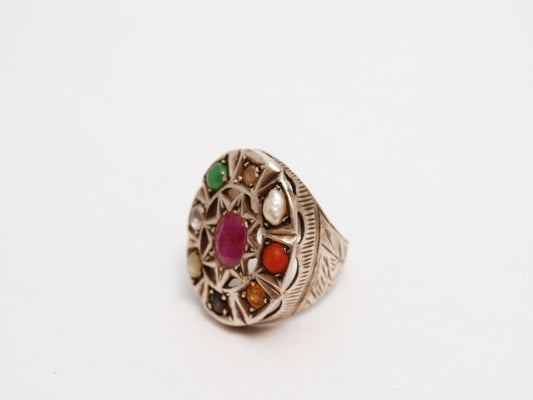 multi gem ring