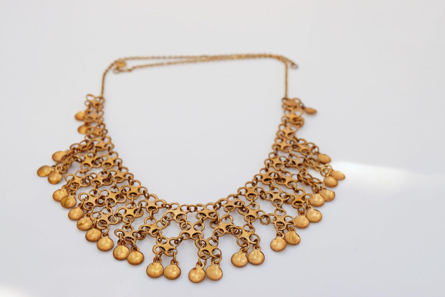 silver gold gilt necklace