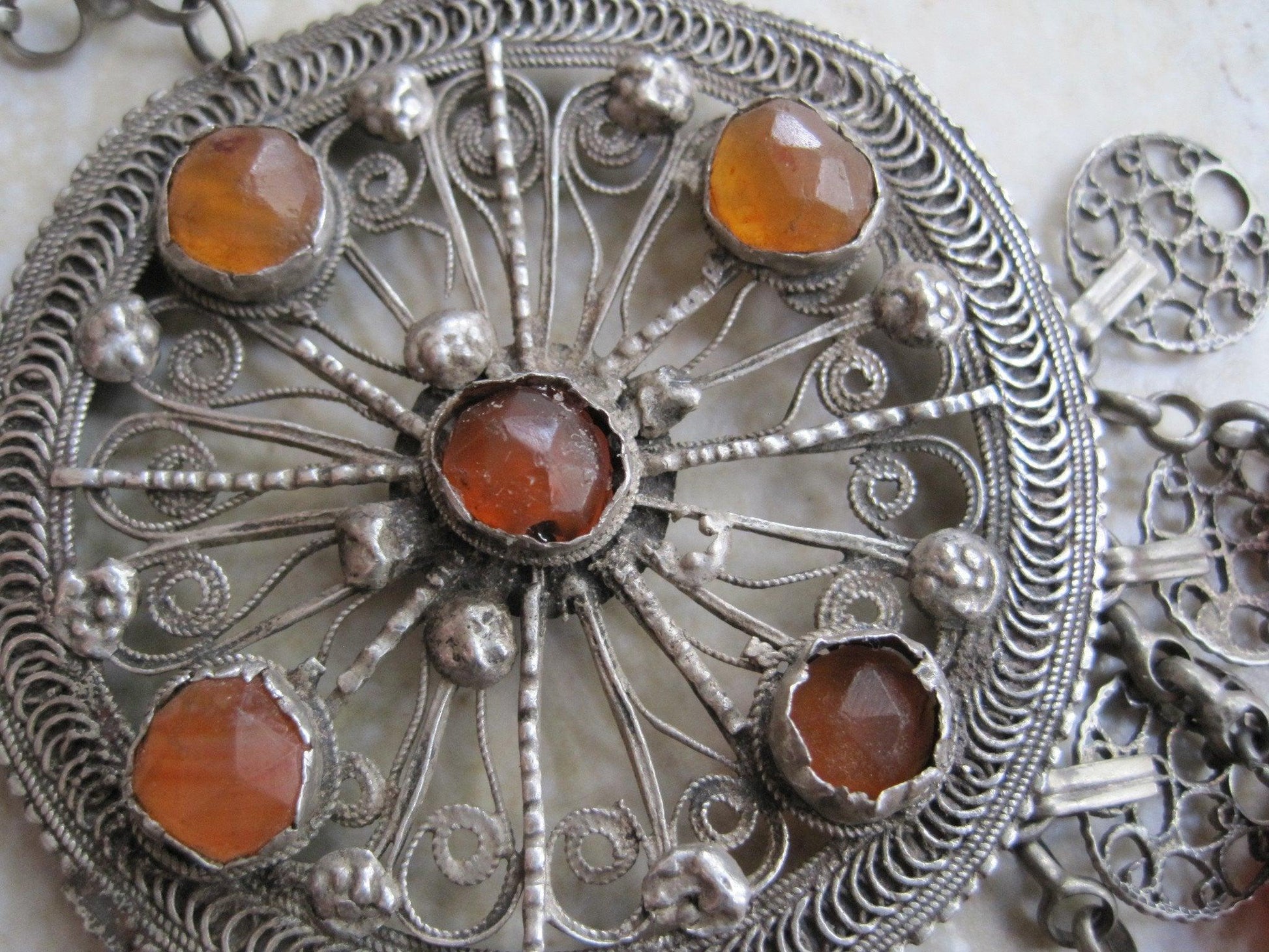 faceted carnelian necklace