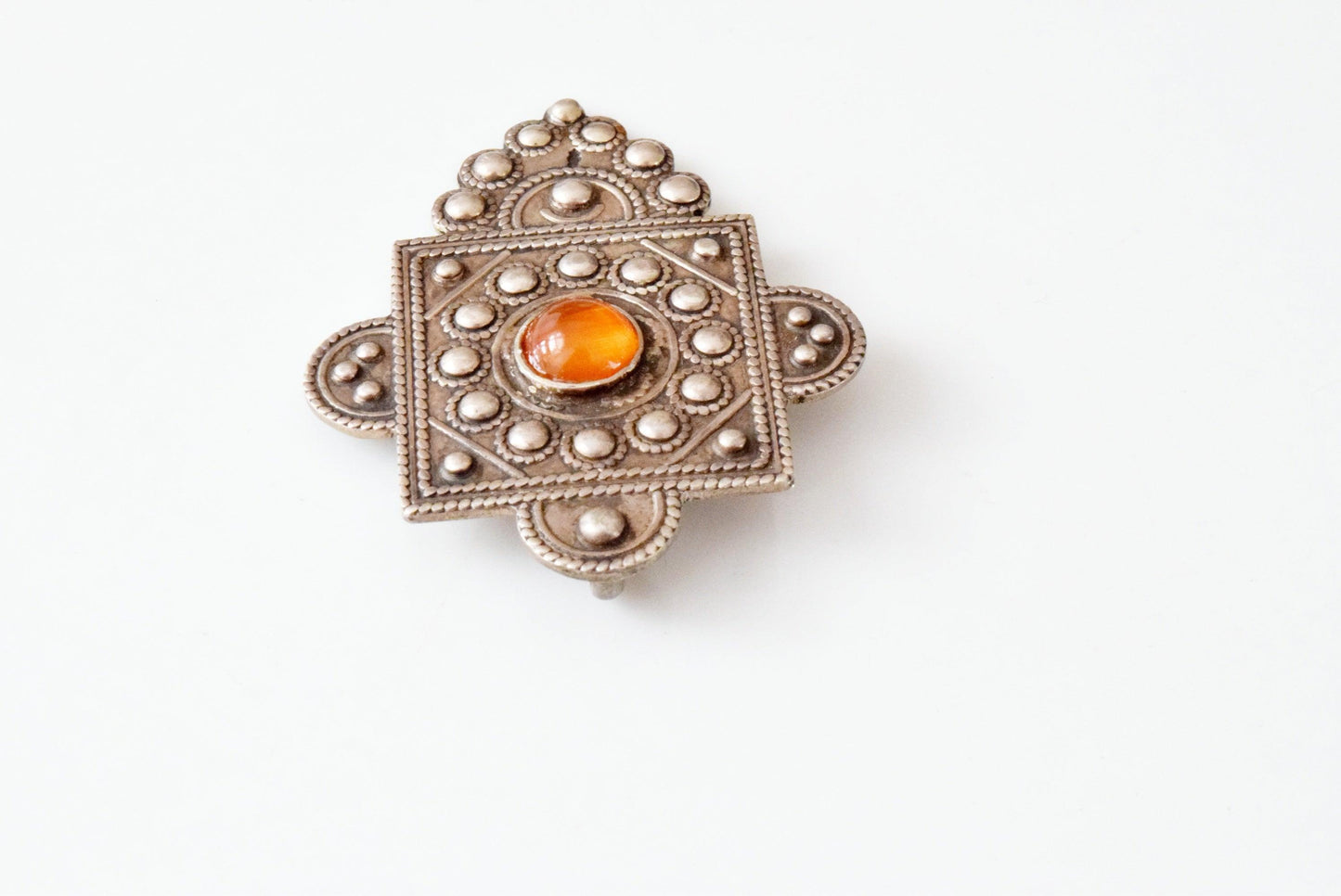 Vintage Middle Eastern Silver Cross Pendant - Anteeka