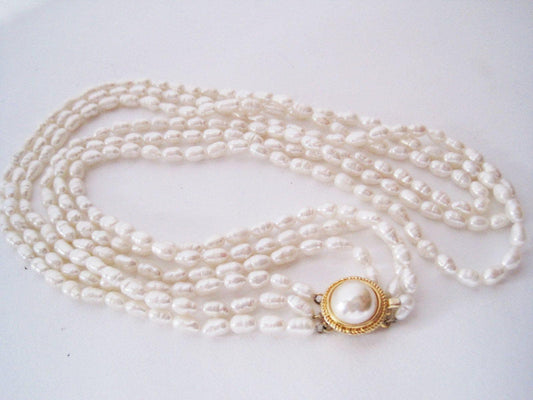 multi strand pearl necklace