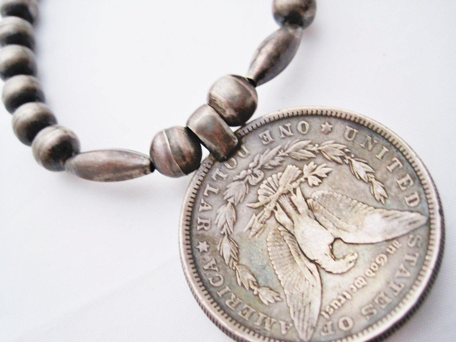 Morgan Silver Dollar Pendant with Rope Trim – Ambriz Jewelry