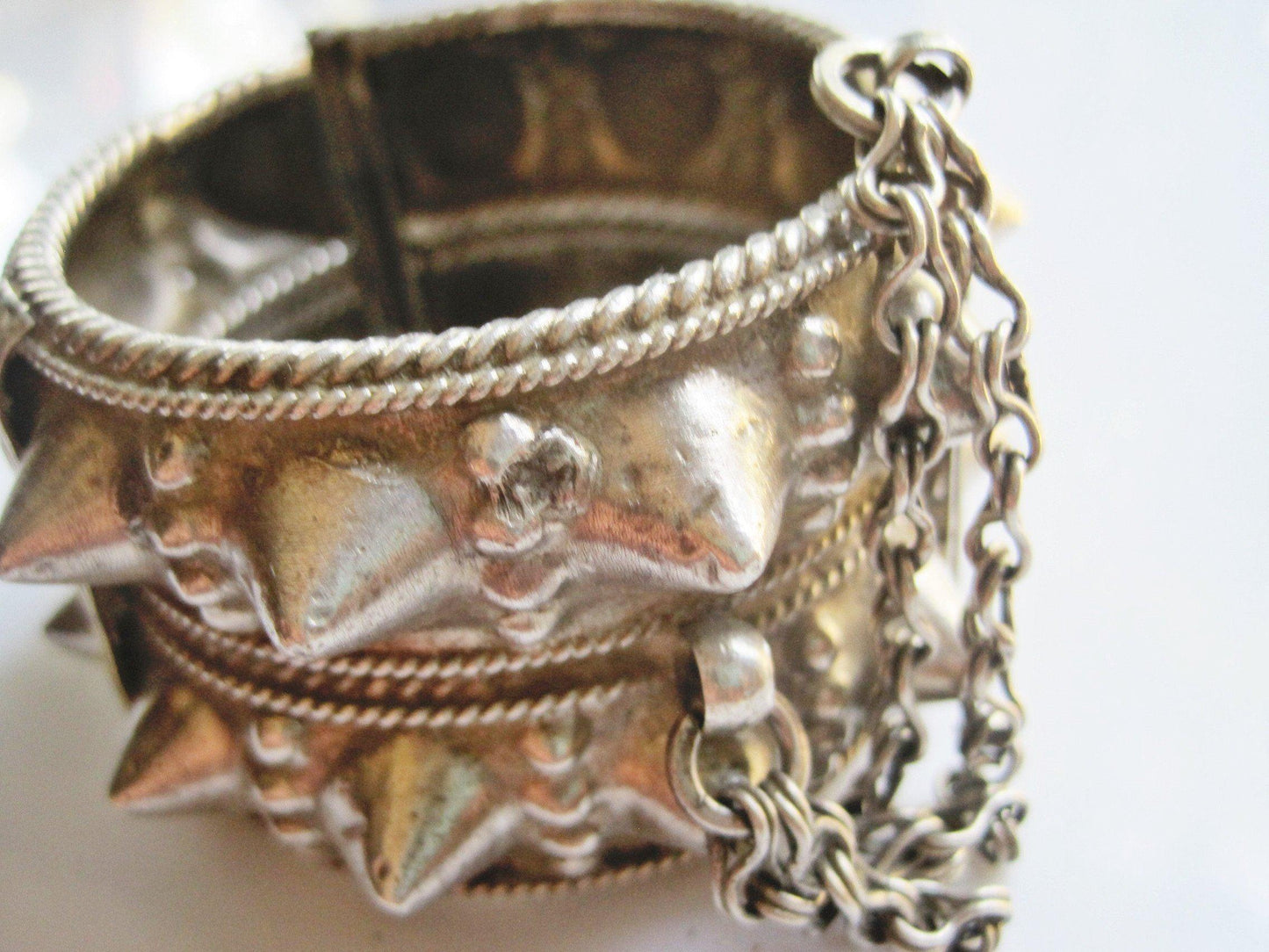 silver spike bracelet