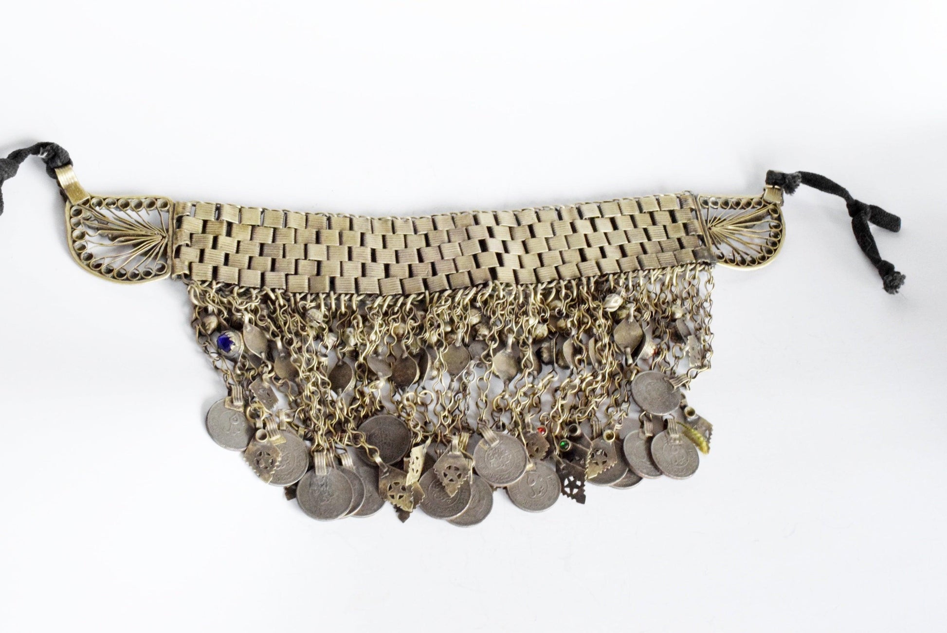 Vintage Kuchi Choker Necklace with Old Coins - Anteeka
