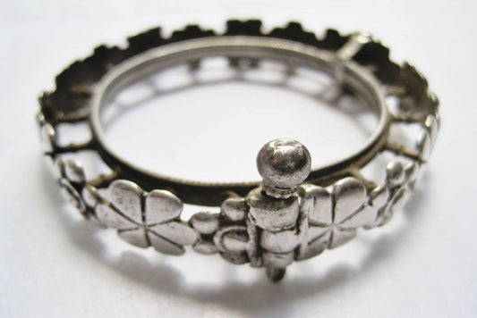 Vintage Rajasthan Silver Tribal Bracelet Rigid Bangle - Anteeka