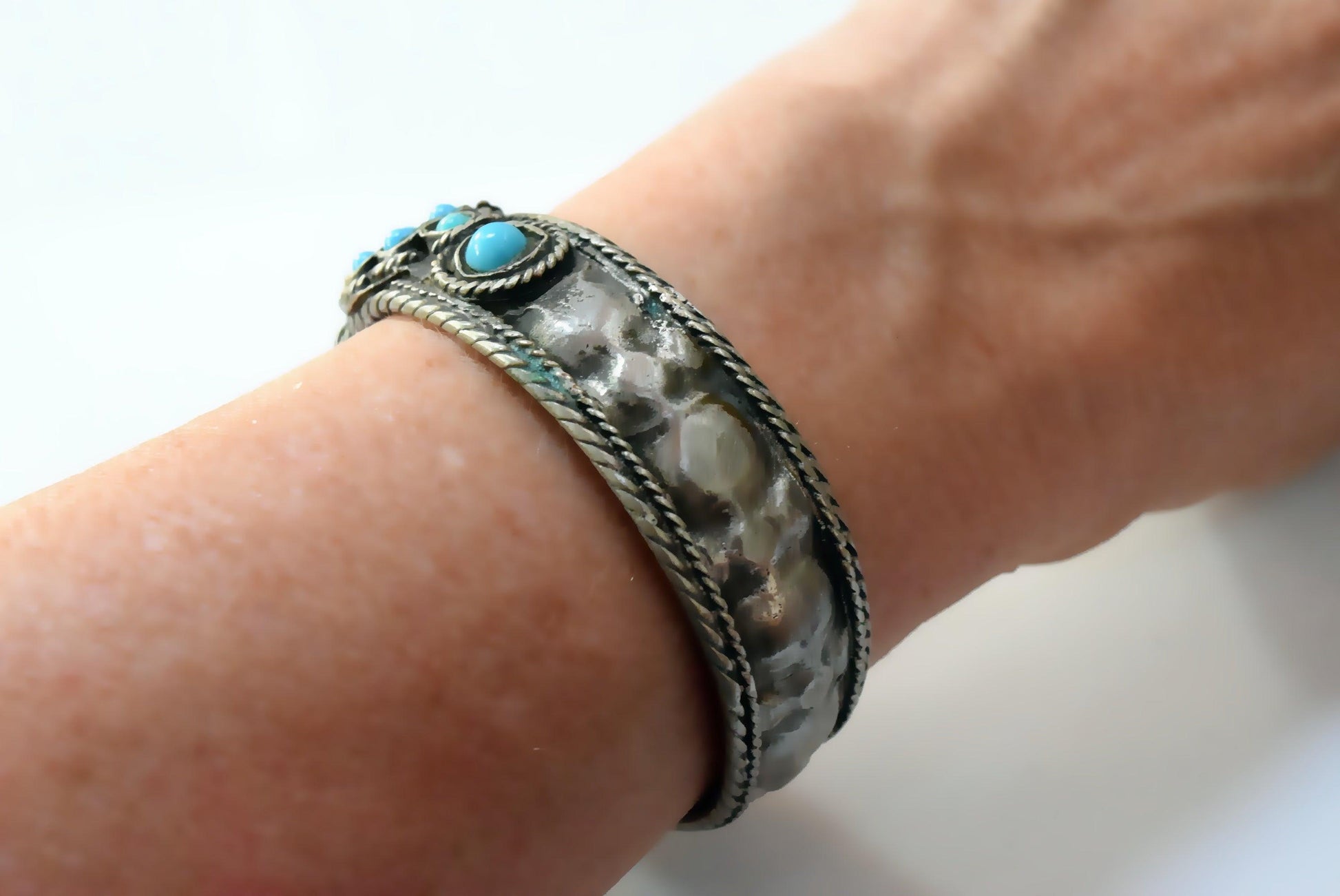 silver ethnic bracelet