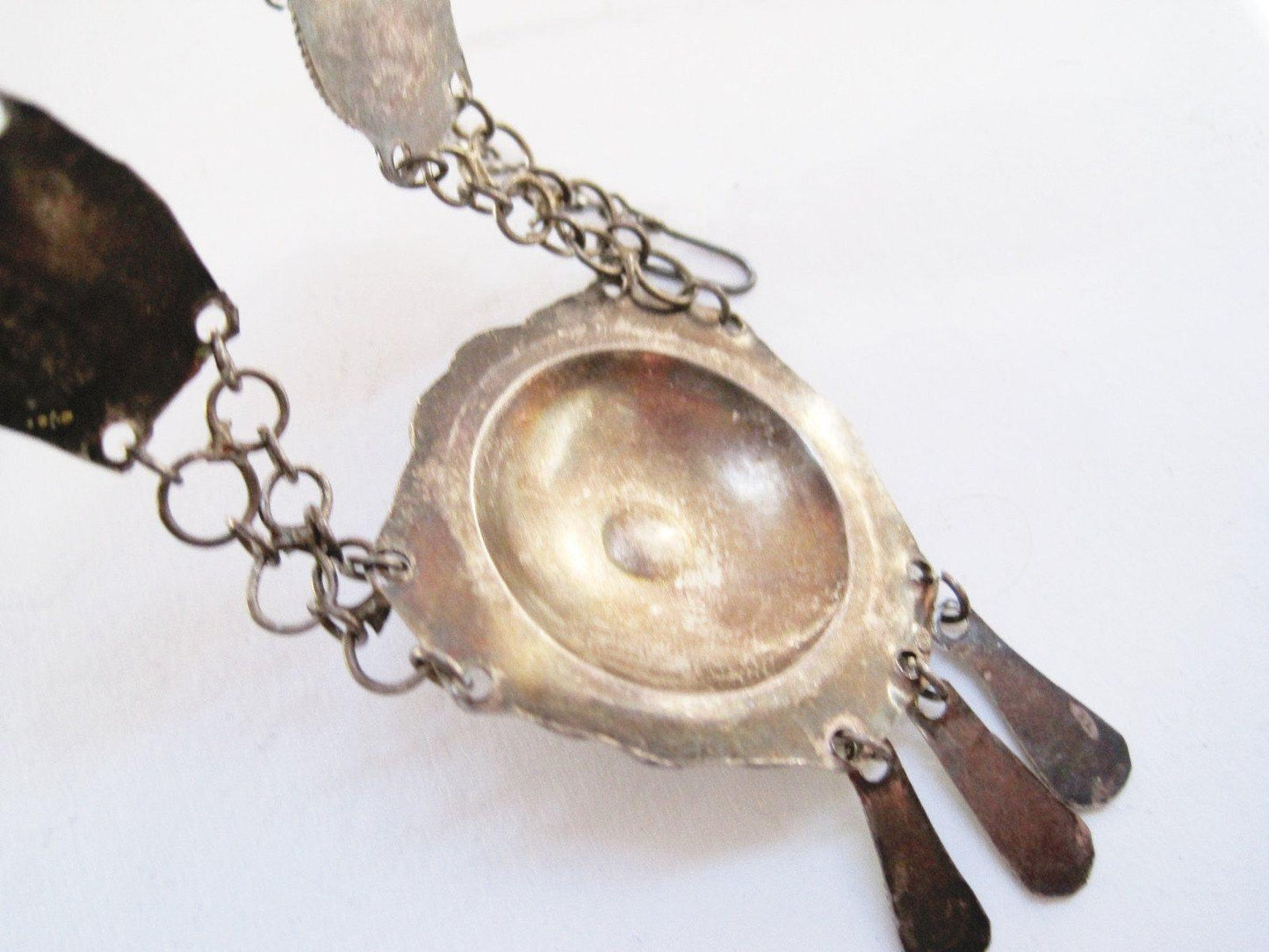 Vintage Silver and Enamel Berber Petite Choker Necklace from Algeria - Anteeka