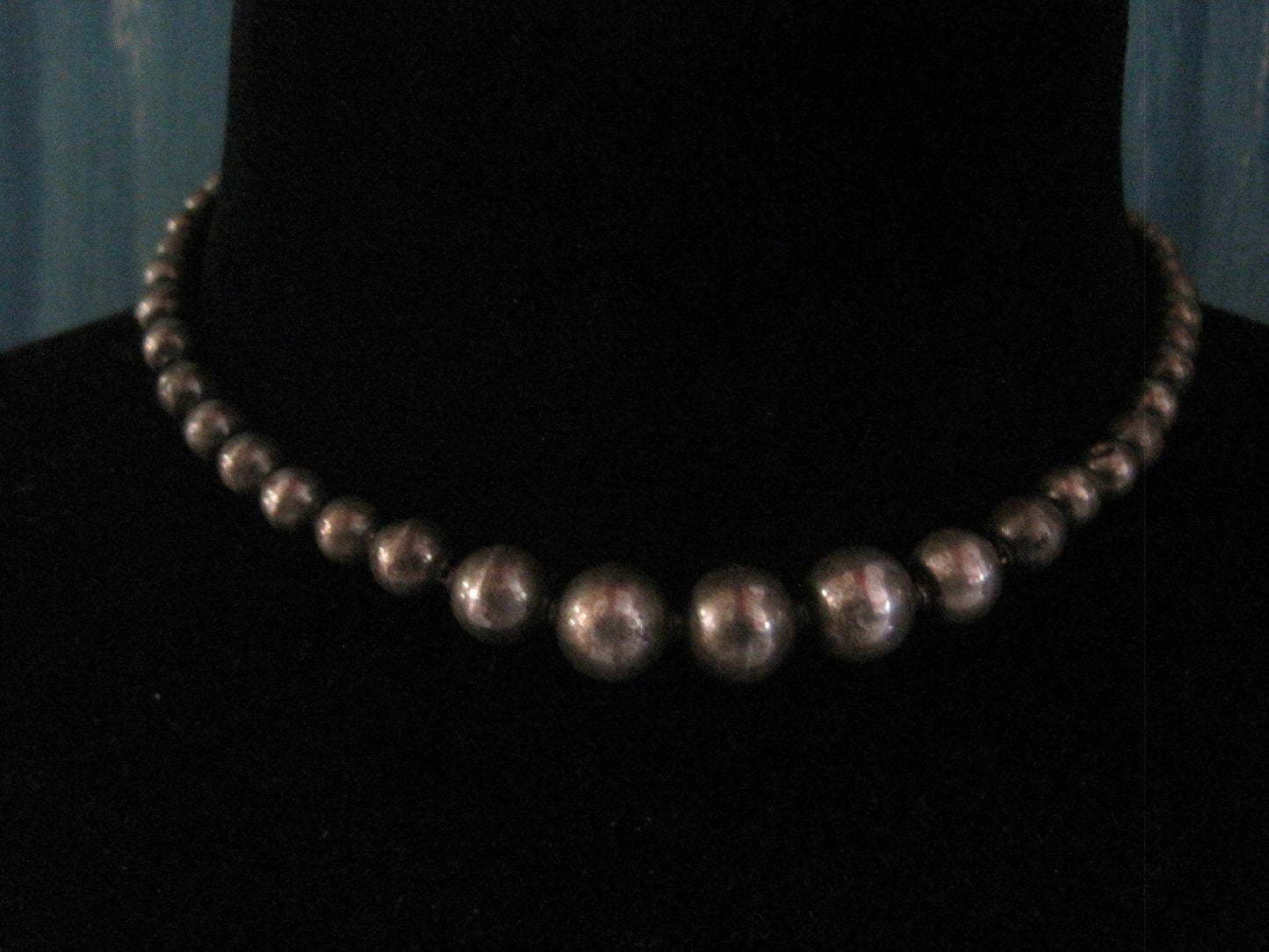 silver bead necklace