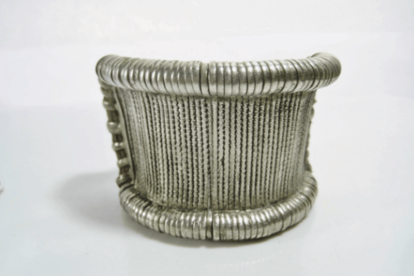 Vintage Silver Bazuband Bracelet from Rajasthan, India - Anteeka