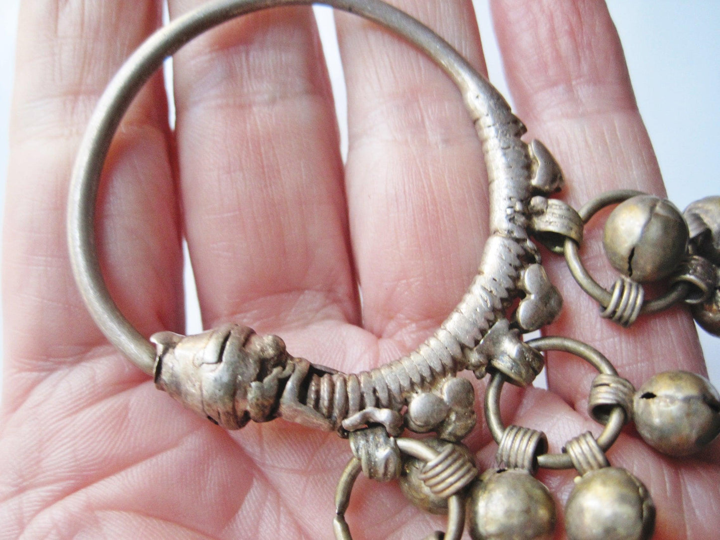 Vintage Silver Bedouin Hoop Earrings - Anteeka
