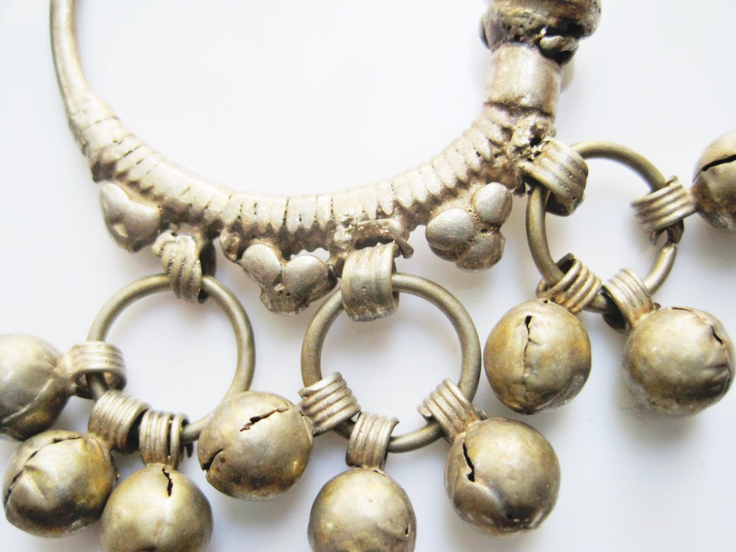 Vintage Silver Bedouin Hoop Earrings - Anteeka