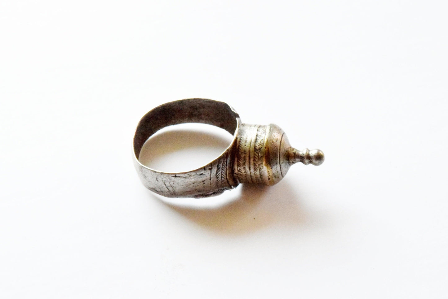Vintage Silver Domed Moroccan Ring - Anteeka