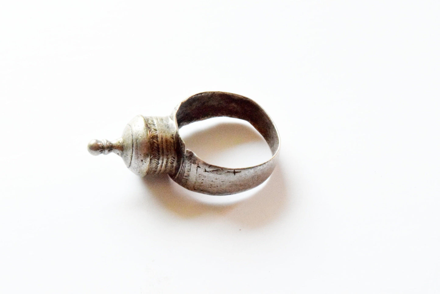 Vintage Silver Domed Moroccan Ring - Anteeka