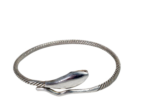 Vintage Silver Egyptian Snake Bracelet or Bangle - Anteeka