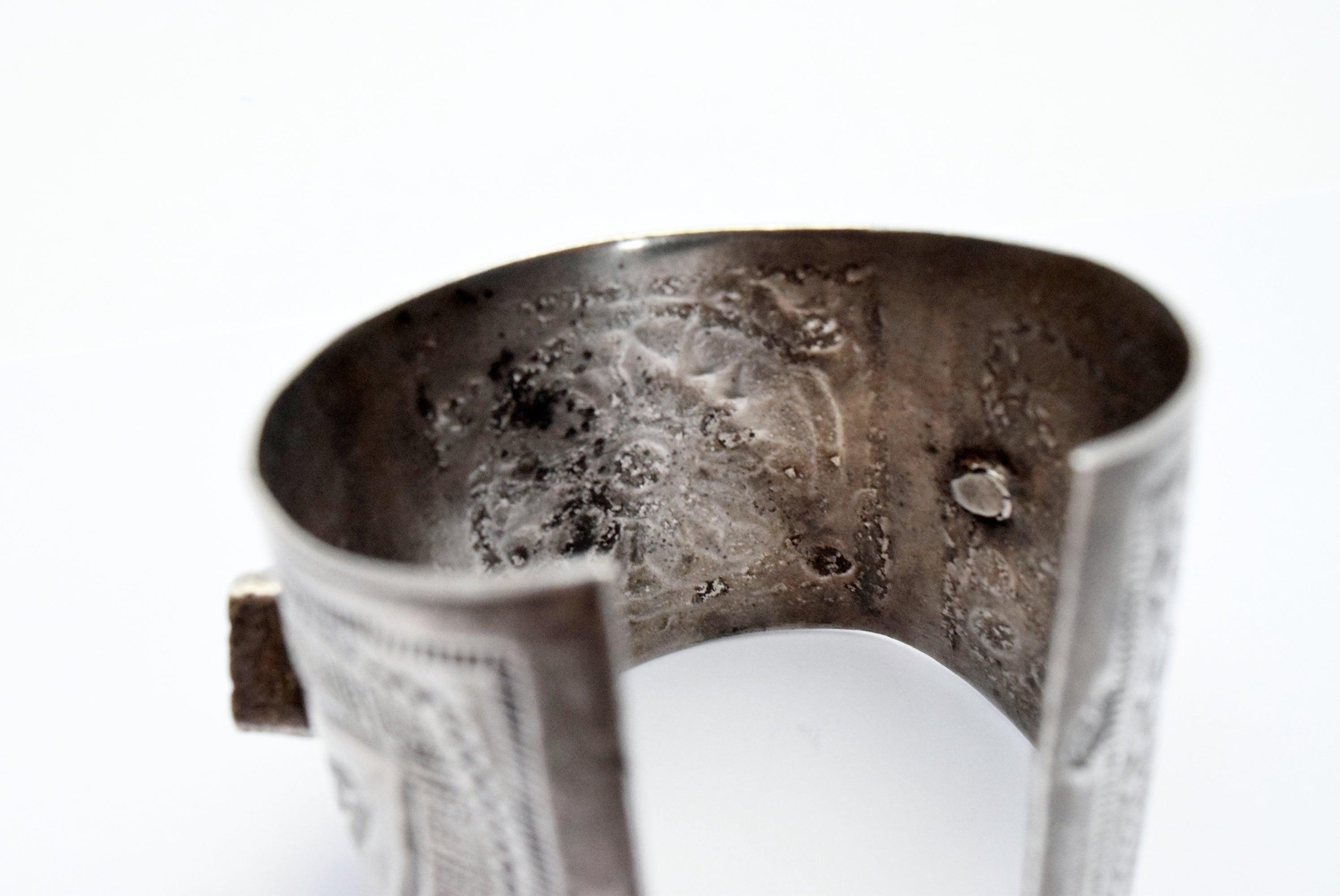 Vintage Silver Flared Berber Cuff Bracelet
